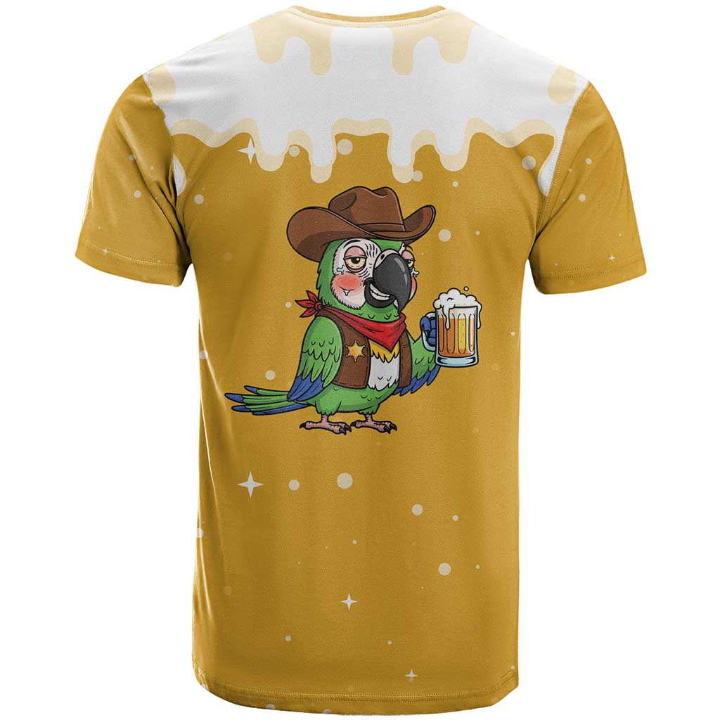 Western Yoke T Shirt Drunk Parrot Cowboy Style - Wonder Print Shop