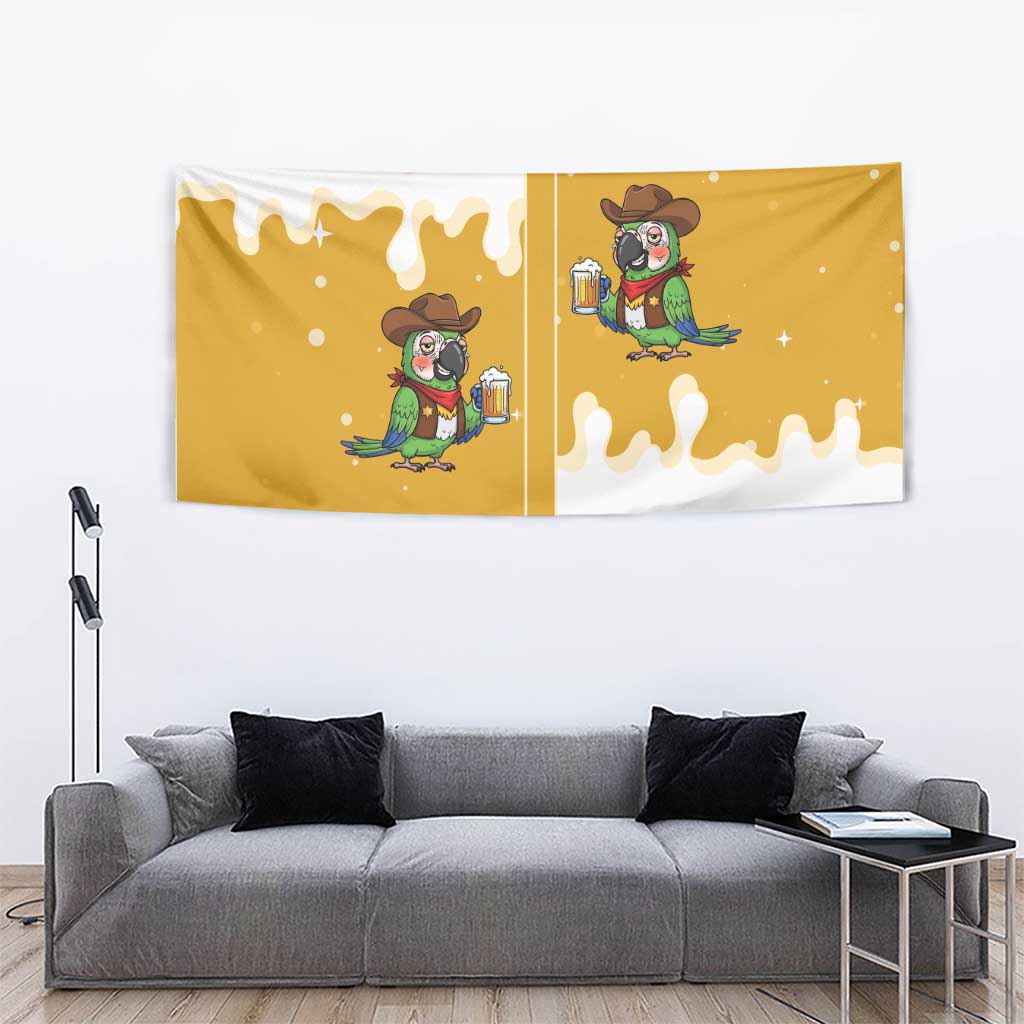 Western Yoke Tapestry Drunk Parrot Cowboy Style - Wonder Print Shop