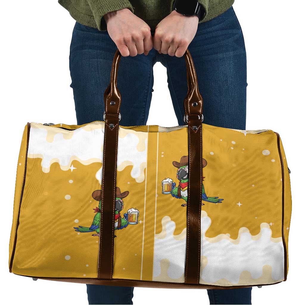 Western Yoke Travel Bag Drunk Parrot Cowboy Style - Wonder Print Shop