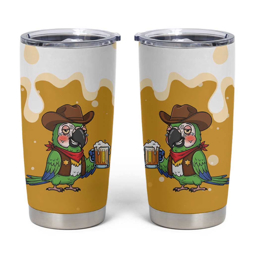 Western Yoke Tumbler Cup Drunk Parrot Cowboy Style - Wonder Print Shop