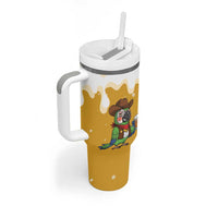 Western Yoke Tumbler With Handle Drunk Parrot Cowboy Style - Wonder Print Shop