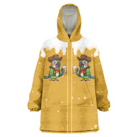 Western Yoke Wearable Blanket Hoodie Drunk Parrot Cowboy Style - Wonder Print Shop