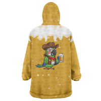 Western Yoke Wearable Blanket Hoodie Drunk Parrot Cowboy Style - Wonder Print Shop
