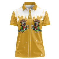 Western Yoke Women Polo Shirt Drunk Parrot Cowboy Style - Wonder Print Shop
