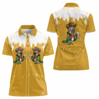 Western Yoke Women Polo Shirt Drunk Parrot Cowboy Style - Wonder Print Shop