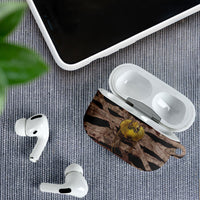 African Halloween Egypt Mummy Wrap AirPods Case Golden Winged Scarab Badge