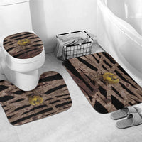 African Halloween Egypt Mummy Wrap Bathroom Set Golden Winged Scarab Badge