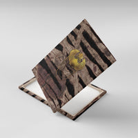 African Halloween Egypt Mummy Wrap Canvas Wall Art Golden Winged Scarab Badge