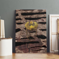 African Halloween Egypt Mummy Wrap Canvas Wall Art Golden Winged Scarab Badge