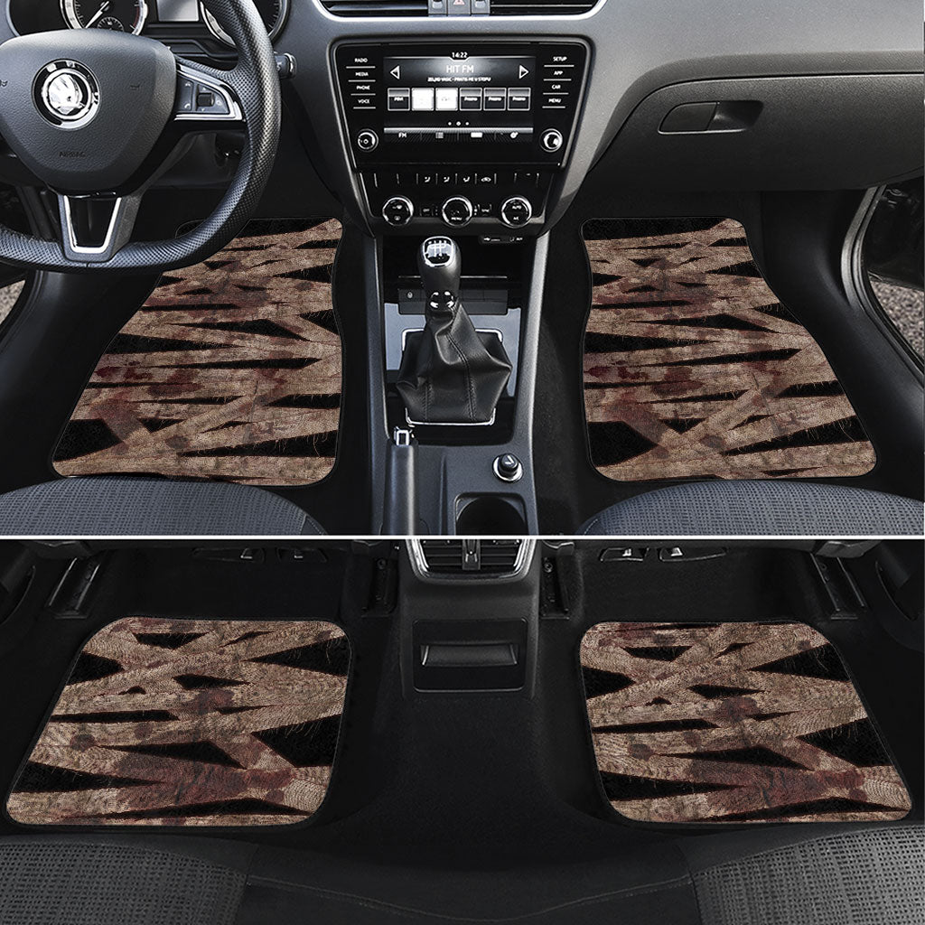 African Halloween Egypt Mummy Wrap Car Mats Golden Winged Scarab Badge