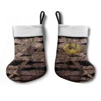 African Halloween Egypt Mummy Wrap Christmas Stocking Golden Winged Scarab Badge