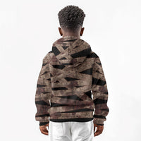 African Halloween Egypt Mummy Wrap Kid Hoodie Golden Winged Scarab Badge