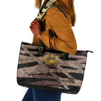 African Halloween Egypt Mummy Wrap Leather Tote Bag Golden Winged Scarab Badge