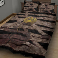 African Halloween Egypt Mummy Wrap Quilt Bed Set Golden Winged Scarab Badge