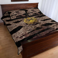 African Halloween Egypt Mummy Wrap Quilt Bed Set Golden Winged Scarab Badge