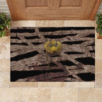 African Halloween Egypt Mummy Wrap Rubber Doormat Golden Winged Scarab Badge