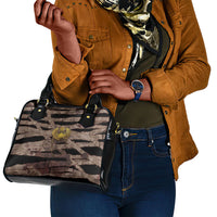African Halloween Egypt Mummy Wrap Shoulder Handbag Golden Winged Scarab Badge