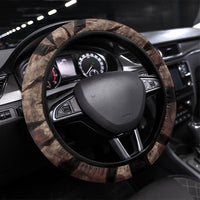 African Halloween Egypt Mummy Wrap Steering Wheel Cover Golden Winged Scarab Badge