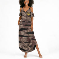 African Halloween Egypt Mummy Wrap Summer Maxi Dress Golden Winged Scarab Badge