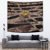 African Halloween Egypt Mummy Wrap Tapestry Golden Winged Scarab Badge