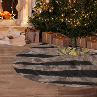 African Halloween Egypt Mummy Wrap Tree Skirt Golden Winged Scarab Badge