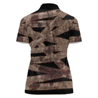 African Halloween Egypt Mummy Wrap Women Polo Shirt Golden Winged Scarab Badge