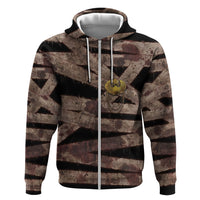 African Halloween Egypt Mummy Wrap Zip Hoodie Golden Winged Scarab Badge