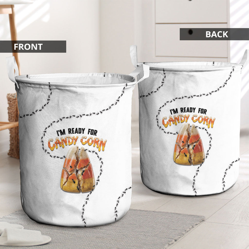 Halloween Ready For Candy Corn Laundry Basket Creepy Ant Trail