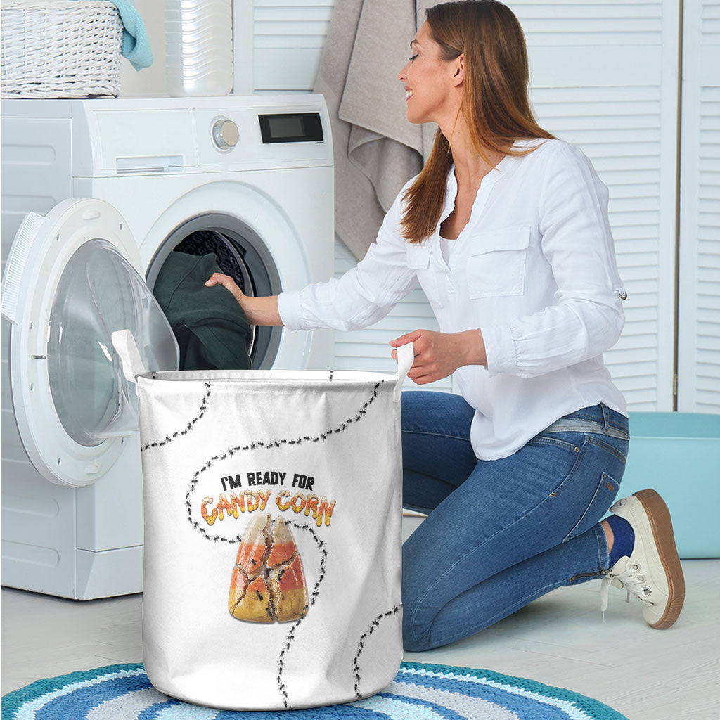 Halloween Ready For Candy Corn Laundry Basket Creepy Ant Trail