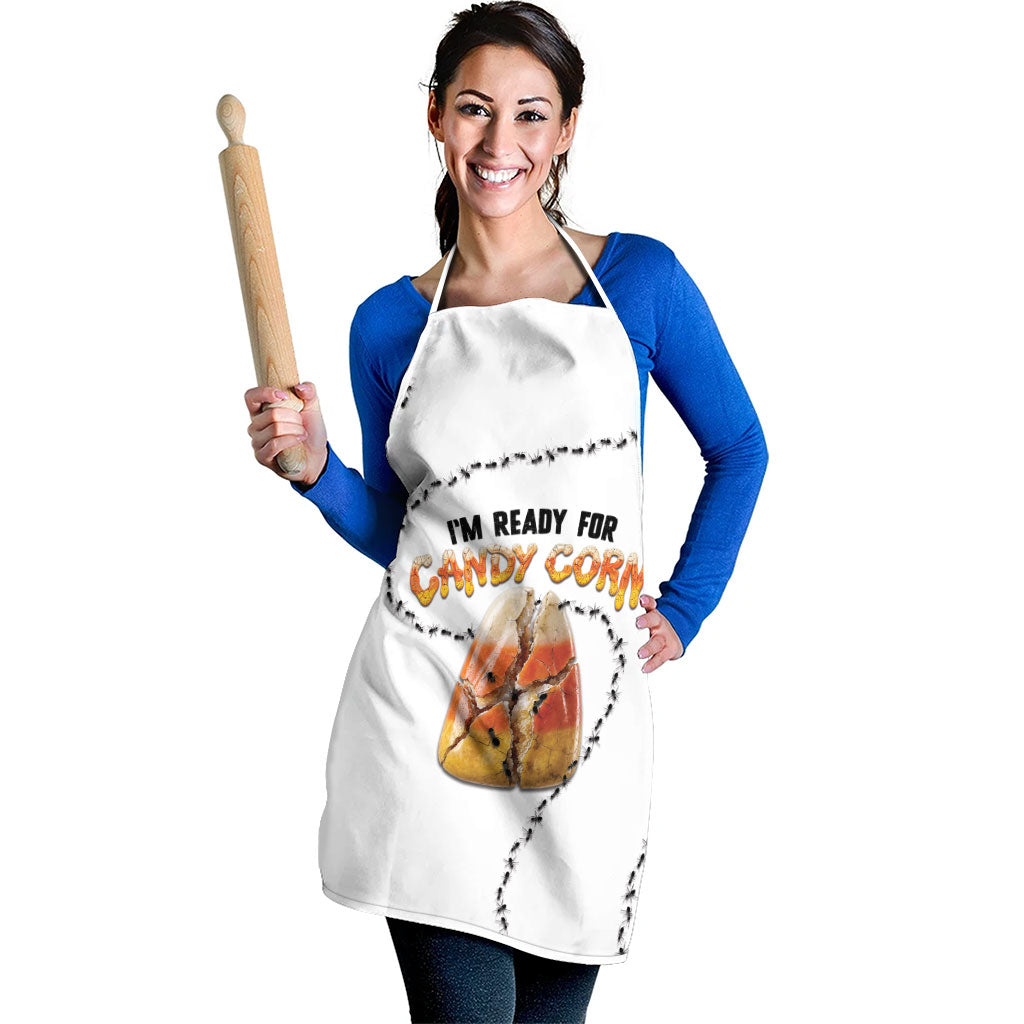 Halloween Ready For Candy Corn Apron Creepy Ant Trail