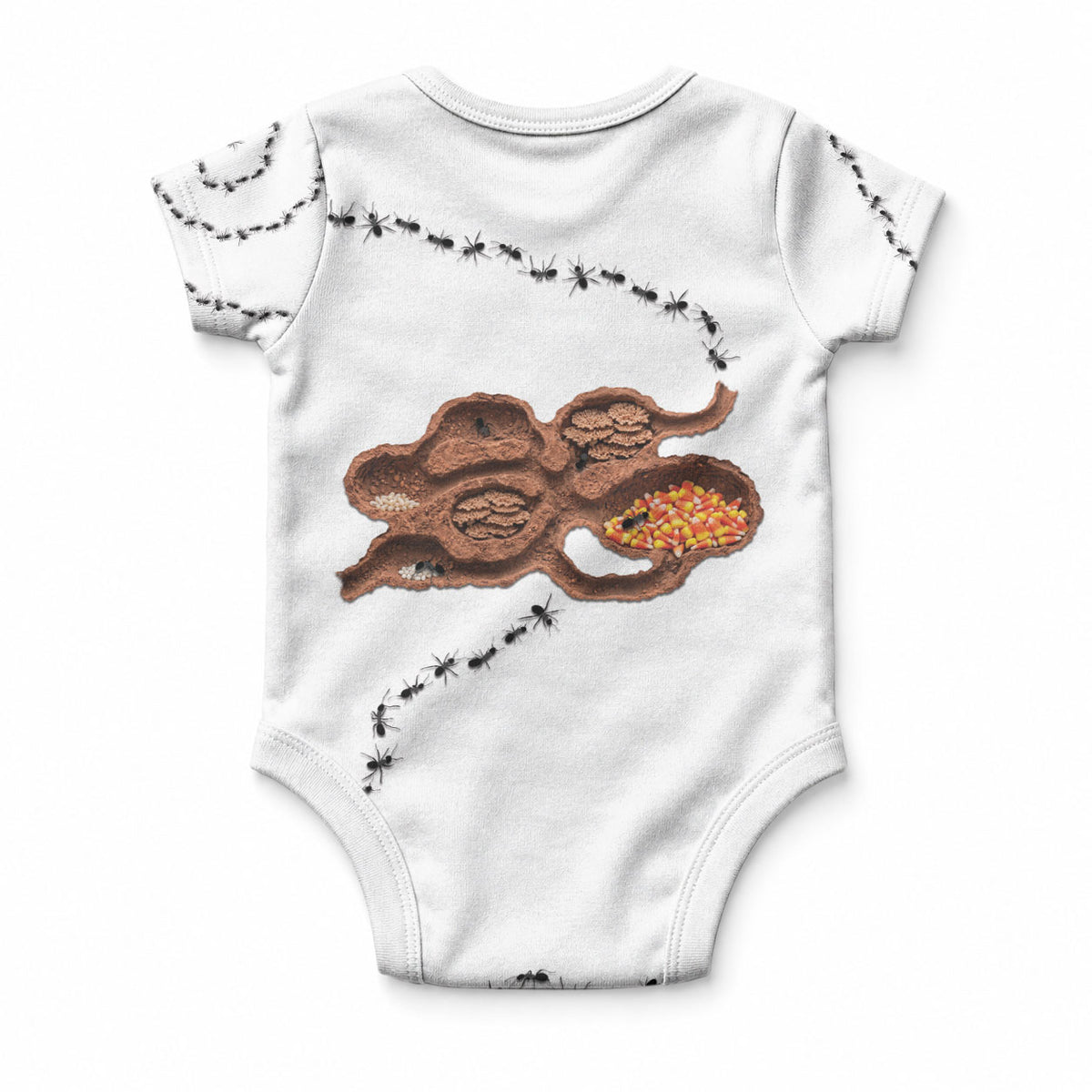 Halloween Ready For Candy Corn Baby Onesie Creepy Ant Trail