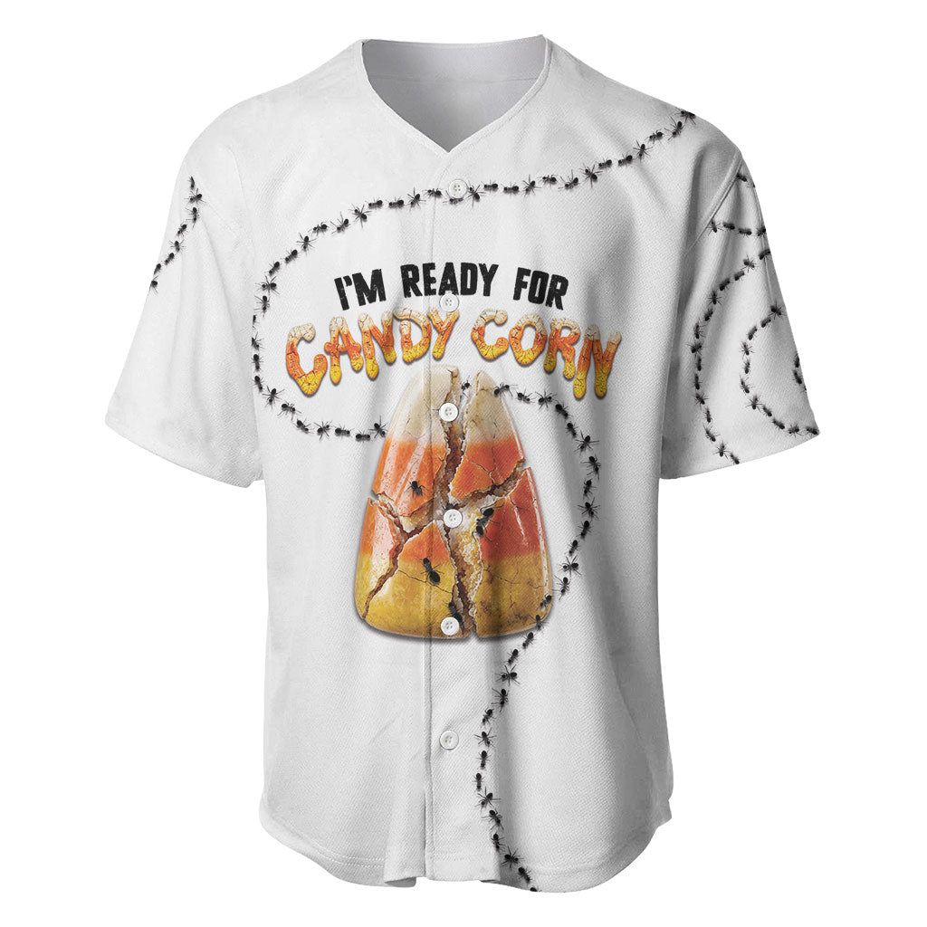 Halloween Ready For Candy Corn Baseball Jersey Creepy Ant Trail