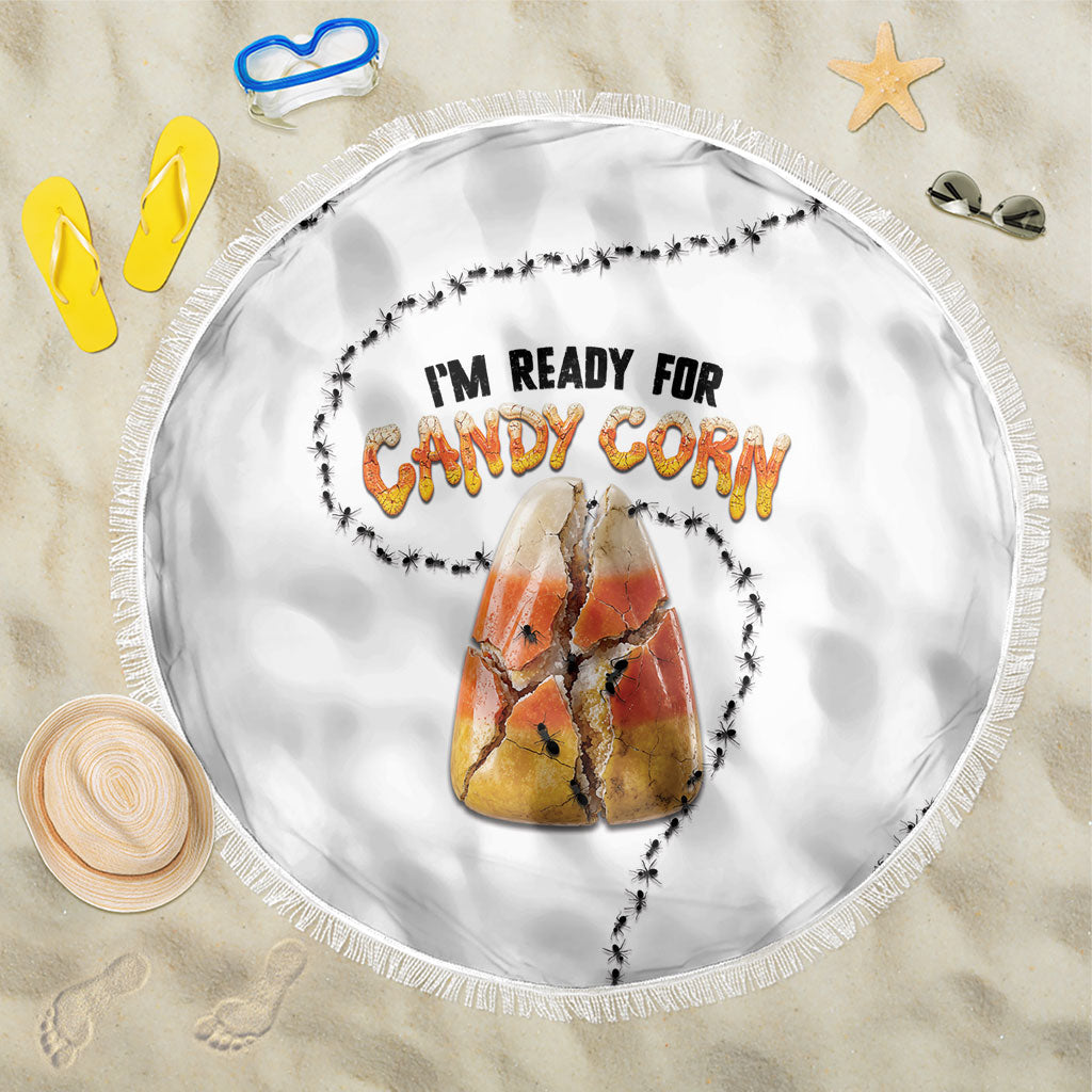 Halloween Ready For Candy Corn Beach Blanket Creepy Ant Trail