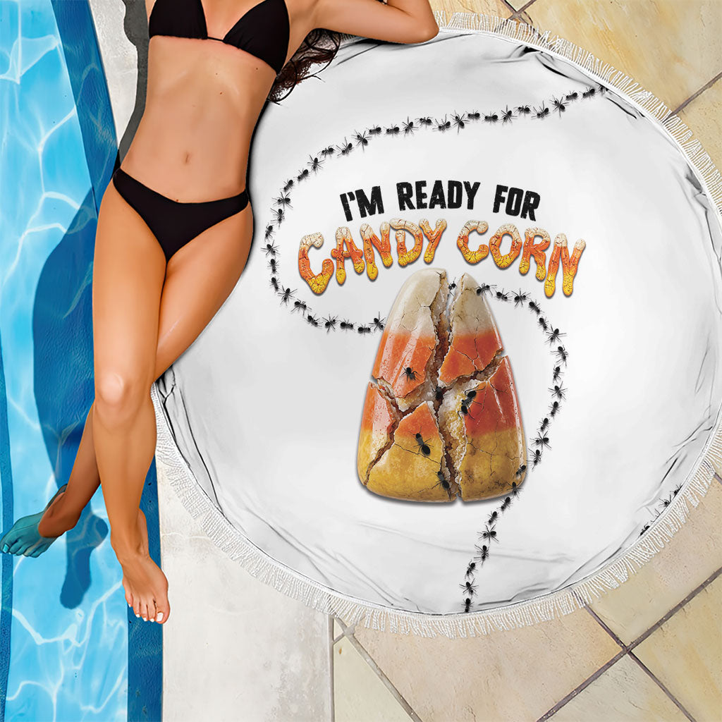 Halloween Ready For Candy Corn Beach Blanket Creepy Ant Trail