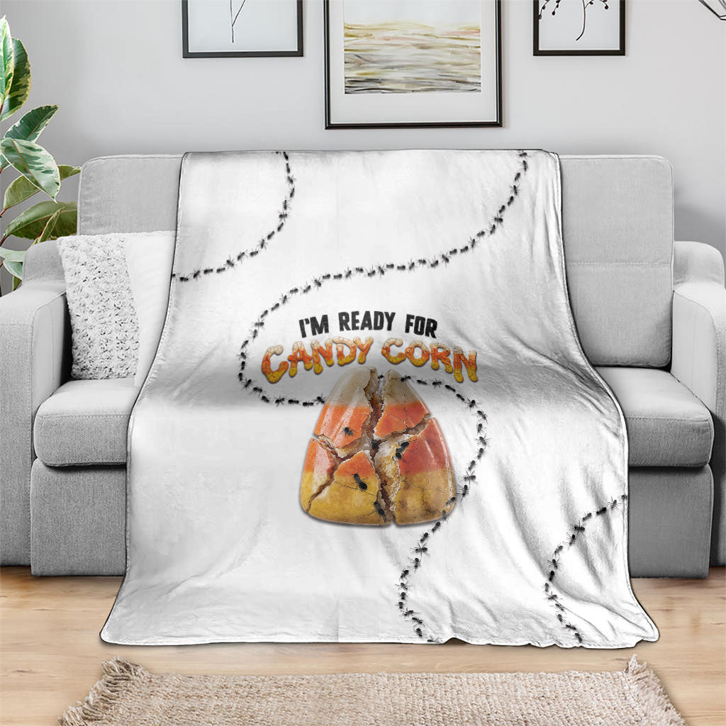 Halloween Ready For Candy Corn Blanket Creepy Ant Trail