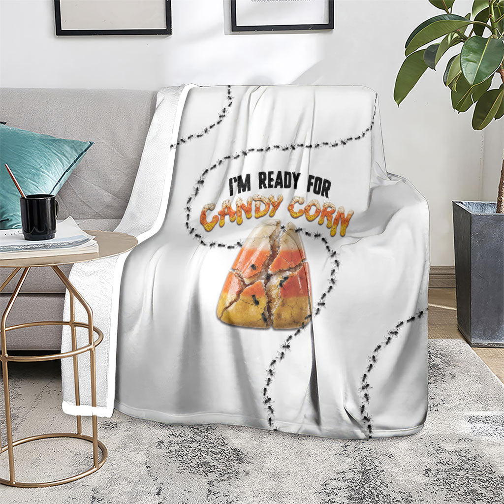 Halloween Ready For Candy Corn Blanket Creepy Ant Trail