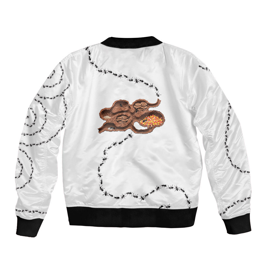 Halloween Ready For Candy Corn Bomber Jacket Creepy Ant Trail