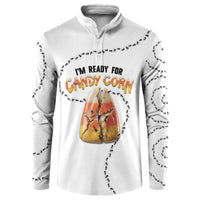 Halloween Ready For Candy Corn Button Sweatshirt Creepy Ant Trail