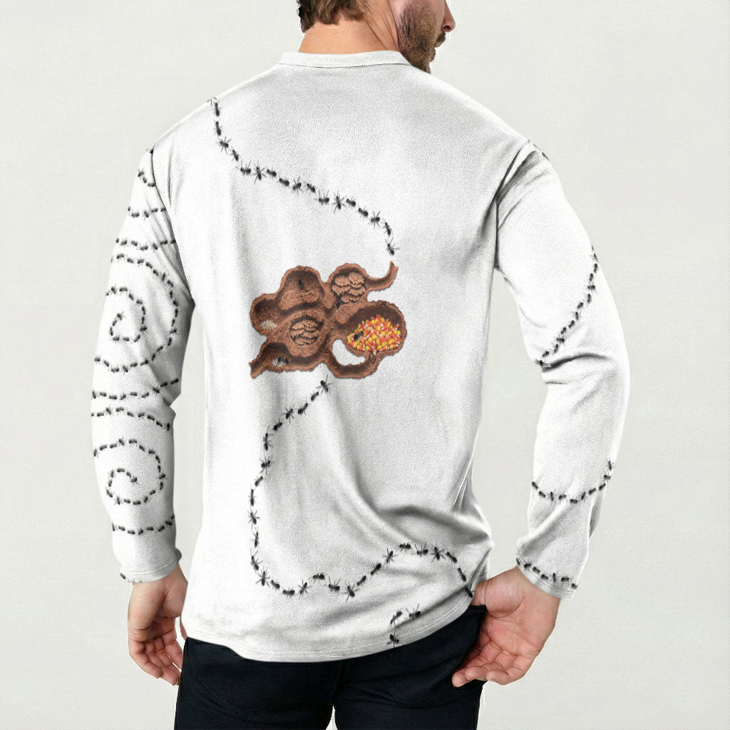Halloween Ready For Candy Corn Button Sweatshirt Creepy Ant Trail