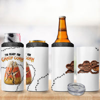 Halloween Ready For Candy Corn 4 in 1 Can Cooler Tumbler Creepy Ant Trail