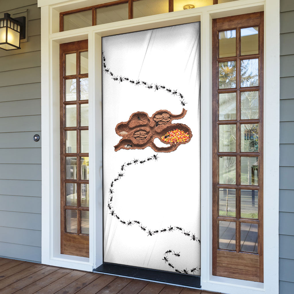 Halloween Ready For Candy Corn Door Cover Creepy Ant Trail