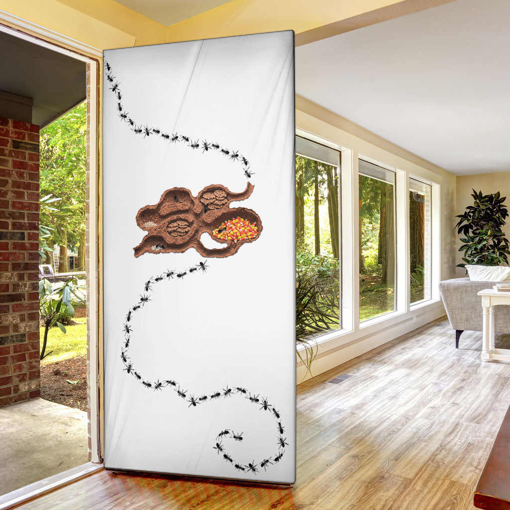 Halloween Ready For Candy Corn Door Cover Creepy Ant Trail