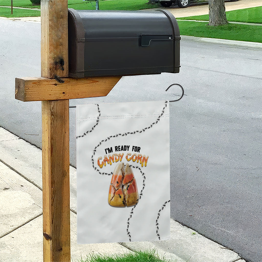 Halloween Ready For Candy Corn Garden Flag Creepy Ant Trail
