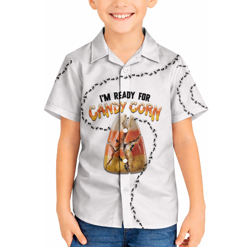 Halloween Ready For Candy Corn Hawaiian Shirt Creepy Ant Trail