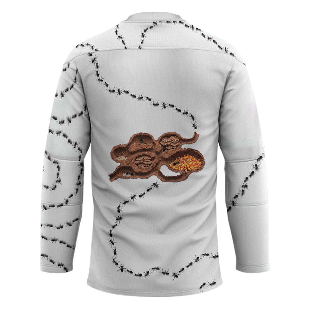 Halloween Ready For Candy Corn Hockey Jersey Creepy Ant Trail