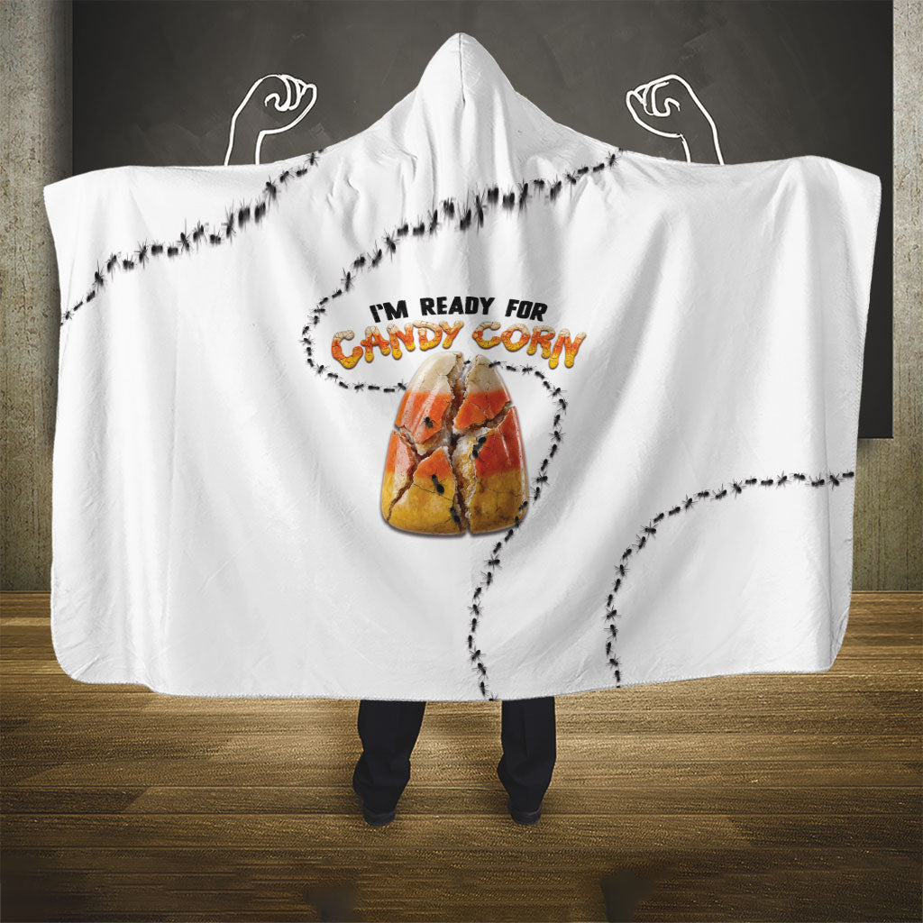 Halloween Ready For Candy Corn Hooded Blanket Creepy Ant Trail