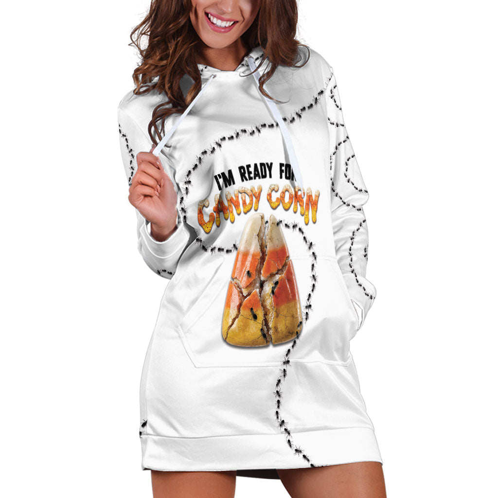 Halloween Ready For Candy Corn Hoodie Dress Creepy Ant Trail