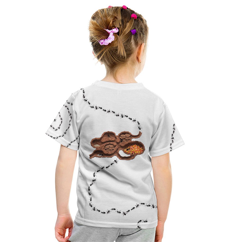 Halloween Ready For Candy Corn Kid T Shirt Creepy Ant Trail