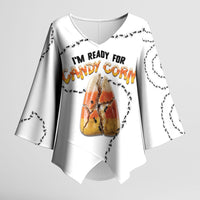 Halloween Ready For Candy Corn Kimono Sleeve Blouse Creepy Ant Trail