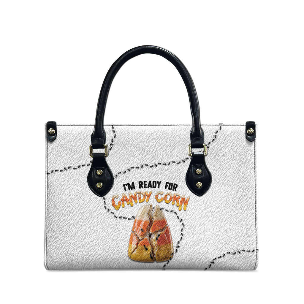 Halloween Ready For Candy Corn Leather Bag Creepy Ant Trail